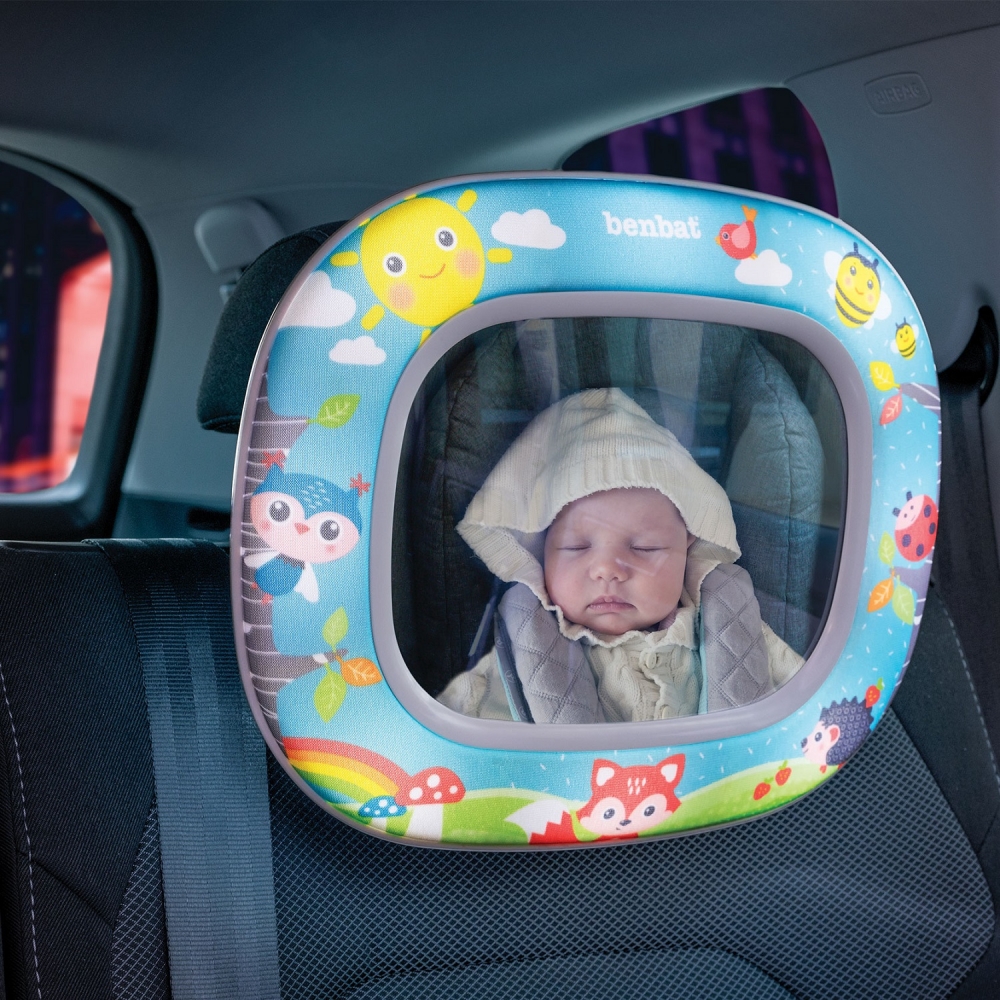 Oglinda muzicala auto pentru supraveghere copil Benbat Forest Fun accesorii imagine 2022 protejamcopilaria.ro