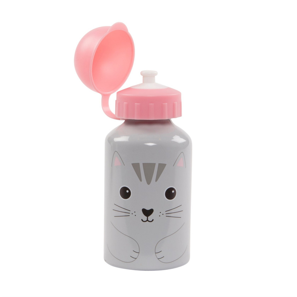 Sticla din aluminiu cu capac pisica nori 300 ml