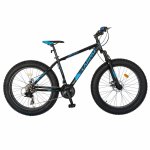 Bicicleta Fat Bike Carpat Hercules 26 C2619B frane mecanice disc negru/albastru