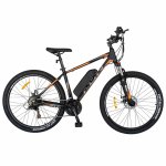 Bicicleta electrica Mtb Carpat 27.5 I1008E echipare Shimano 21 viteze negru/portocaliu