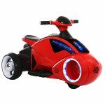 Motocicleta electrica C-toys copii Space Ship cu acumulator muzica si lumini rosu