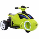 Motocicleta electrica C-toys copii Space Ship cu acumulator muzica si lumini verde