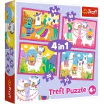 Puzzle Trefl 4 in 1 Lama in vacanta
