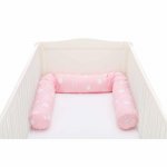 Protectie laterala pentru pat din lemn 190 cm crown pink Fillikid