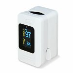 Pulsoximetru Contec CMS50D4 alb indica nivelul de saturatie a oxigenului din sange