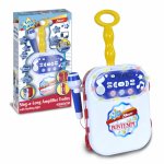 Valiza pe roti cu difuzor si microfon cu efecte luminoase Bontempi