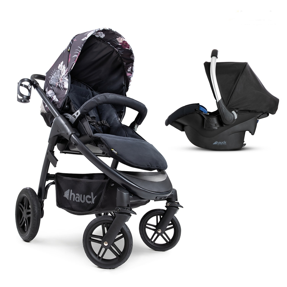 Carucior 2 in 1 cu scoica saturn r wild blooms black