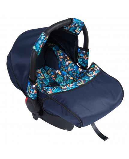 Carucior copii gemeni side by side 3 in 1 Pj Stroller Lovely Blue Leaves - 3