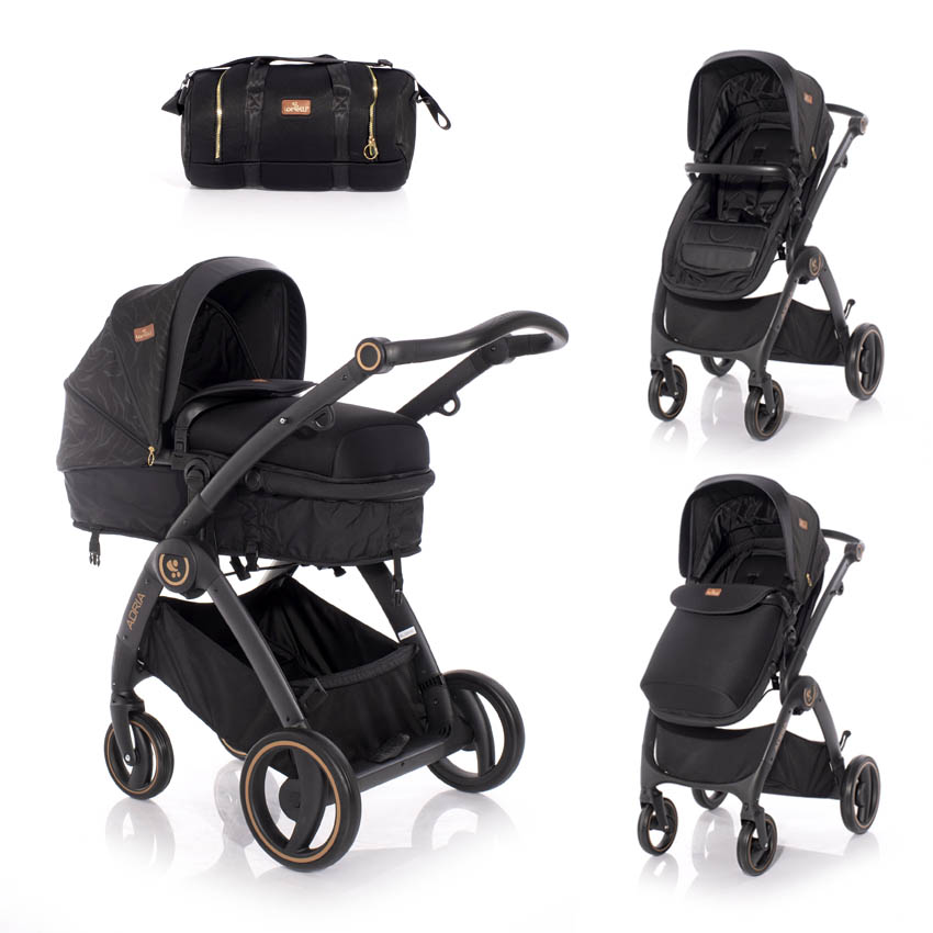 Carucior transformabil adria cadru din aluminiu black