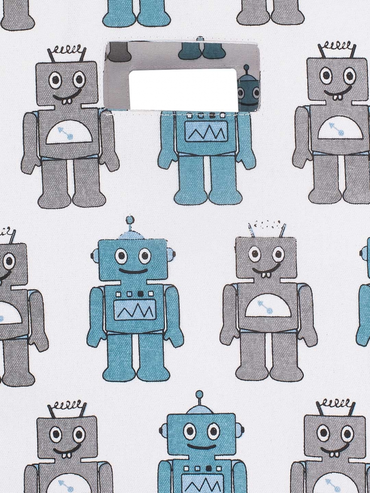 Cos depozitare mare jollein robot 43x38 cm bumbac turcoaz