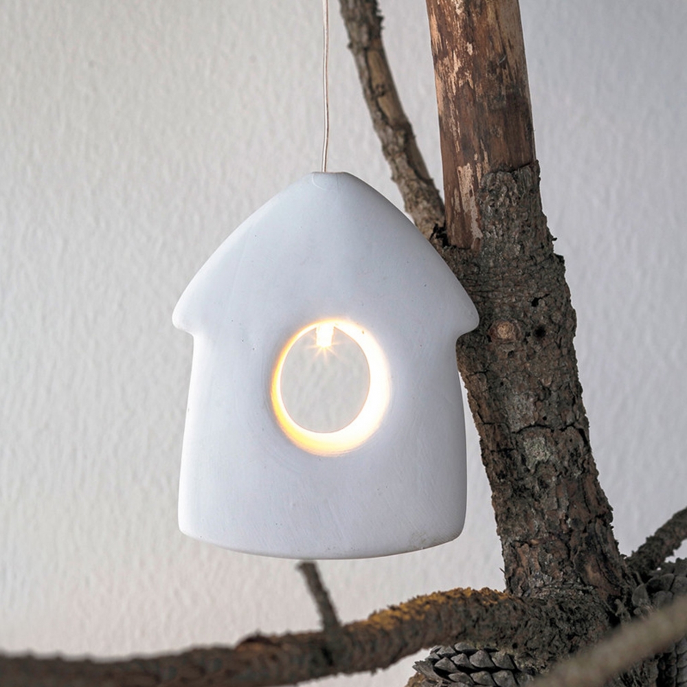 Decoratiune luminoasa olina house alb mat