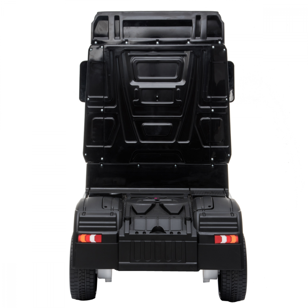 Camion electric 4X4 cu scaun din piele si roti EVA Mercedes Actros Black - 6