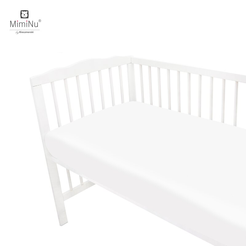 Cearceaf Jerse cu elastic 120×60 cm White MimiNu 120x60 imagine noua responsabilitatesociala.ro