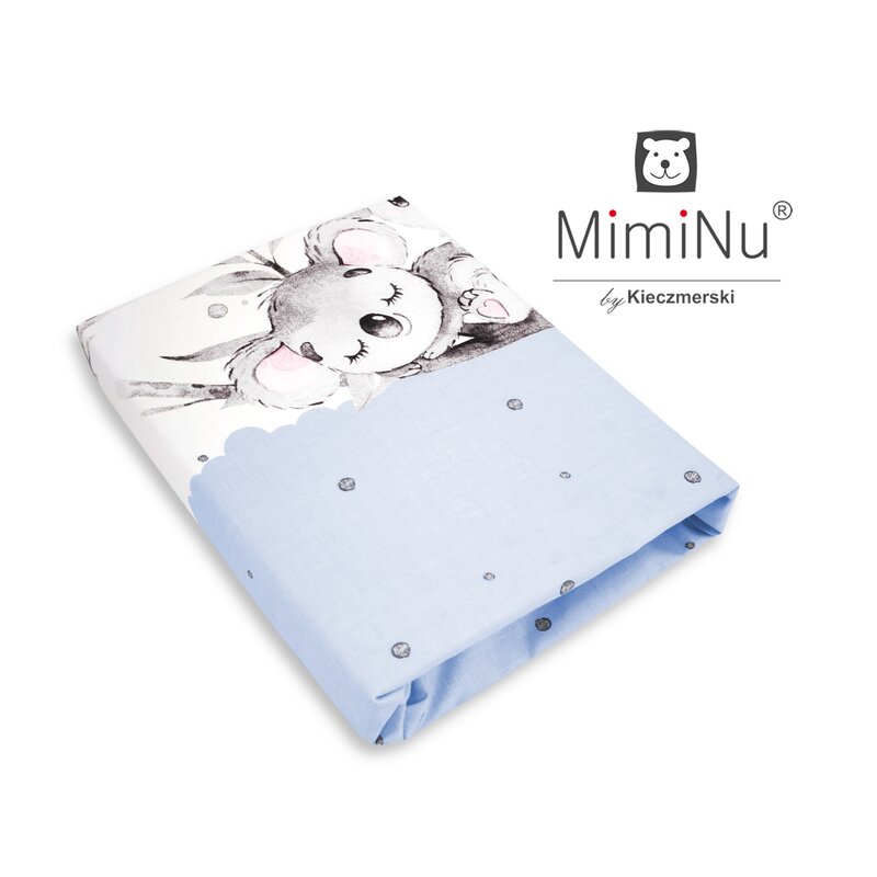 Cearceaf cu elastic 120x60 cm koala blue miminu