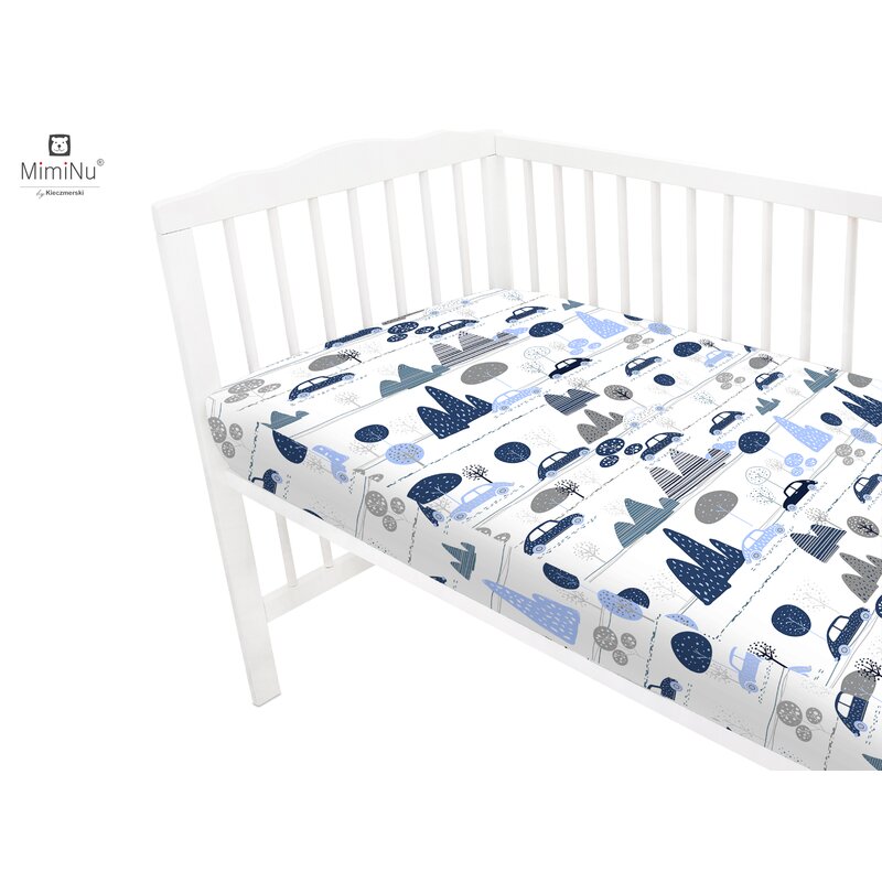 Cearceaf cu elastic 140x70 cm childrens journey blue miminu