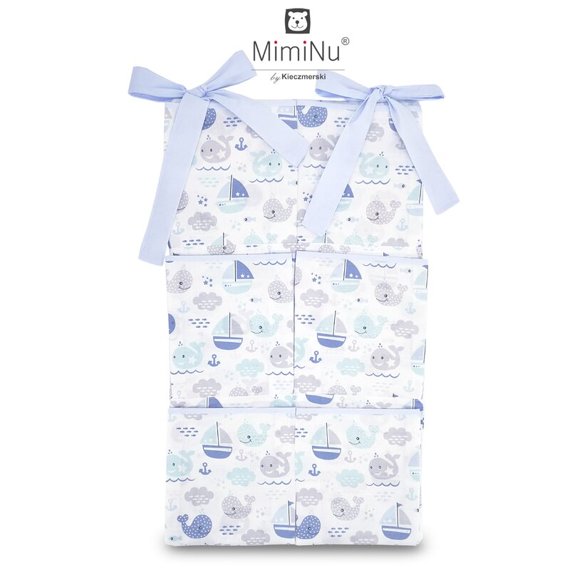 Organizator pentru patut 6 compartimente blue fish miminu