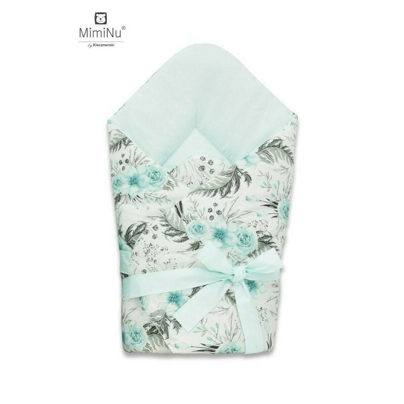 Paturica de infasat multifunctionala 75x75 cm ice mintmint flowers miminu