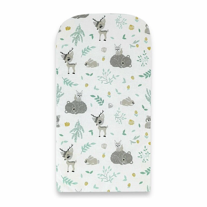 Set 4 in 1 Cosulet bebelus Baby Cocoon 90x50 cm Forest friends GreyMint - 3
