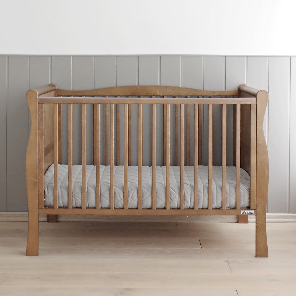 Patut din lemn pentru bebe inaltime saltea reglabila Noble Vintage 120x60 cm - 6