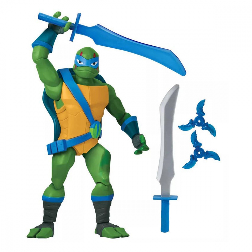 Figurina Leonardo Testoasele Ninja cu accesorii de lupta