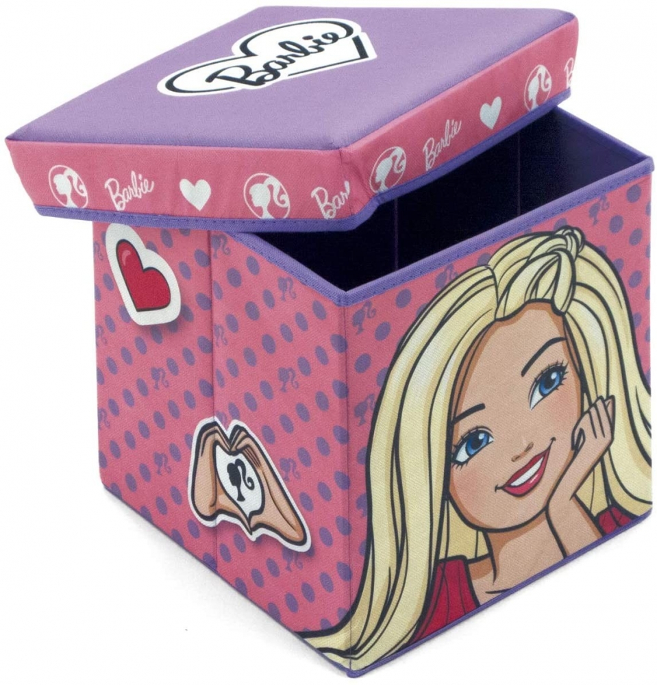 Taburet pentru depozitare jucarii Barbie Arditex imagine noua responsabilitatesociala.ro