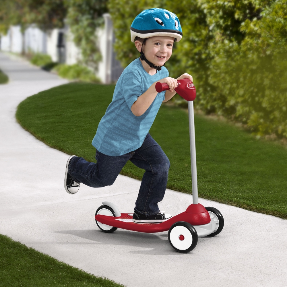 Trotineta Radio Flyer My 1st Scooter Sport Red, baza antiderapanta, greutate admisa 20 kg