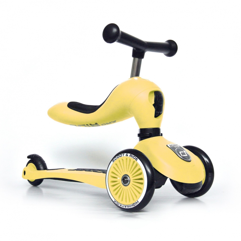 Trotineta copii transformabila 2 in 1 Scoot Ride HighwayKick 1 Lemon - 1