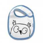 Baveta din bumbac BabyJem Blue Owl