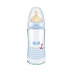 Biberon Nuk First Choice Plus Sticla 240ml tetina latex M 0-6 luni bleu