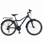 Bicicleta City Velors V2633B 26 inch echipare Shimano 18 viteze negru/albastru