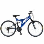 Bicicleta MTB-FS 24 Rich Alpin R2449A cadru otel albastru / negru