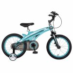 Bicicleta W1639D 16 frana C-Brake cu roti ajutatoare 4-6 ani albastru/negru