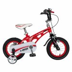 Bicicleta W1246D 12 inch frana C-Brake cu roti ajutatoare 2-4 ani rosu/negru