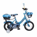 Bicicleta pentru copii cu roti ajutatoare 12inch Racer Blue