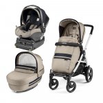 Carucior 3 in 1 Peg Perego,Book Plus 51 S Titania White i-Size Luxe Ecru