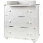 Comoda bebelusi cu rama de infasat detasabila Drewex Bear & Butterfly white