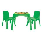Masuta cu doua scaunele Pilsan King Study Table Green