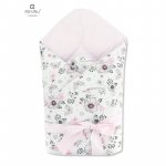 Paturica de infasat multifunctionala 75x75 cm Pink/Birds Pink MimiNu