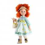 Papusa Sandra in rochie vernil cu rate salbatice Reinas Paola Reina