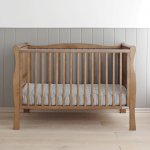 Patut din lemn masiv Noble Vintage cu saltea cocos spuma cocos 120x60cm