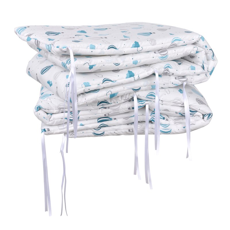 Set aparatori pat120x60 cm baloane albastru