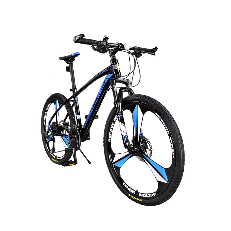 Bicicleta MTB-HT Forever F26R1B roata 26 cadru aluminiu 27 viteze culoare negrualbastru