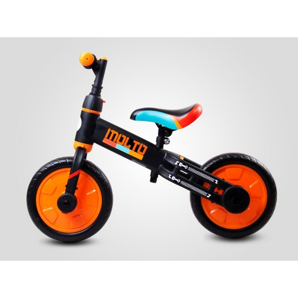 Bicicleta cu sau fara pedale si roti ajutatoare Sun Baby Molto 014 Orange - 1 | YEO