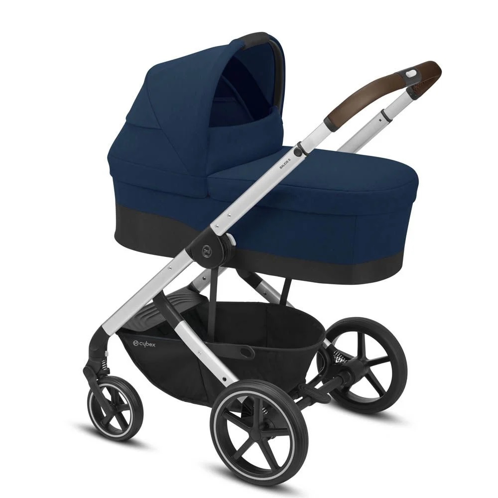 Carucior Cybex Balios S Lux 2 in 1 cadru silver Navy Blue