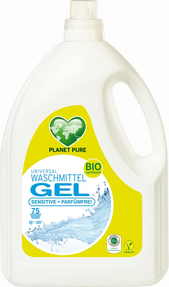 Detergent gel bio de rufe hipoalergenic fara parfum 3 litri Planet Pure