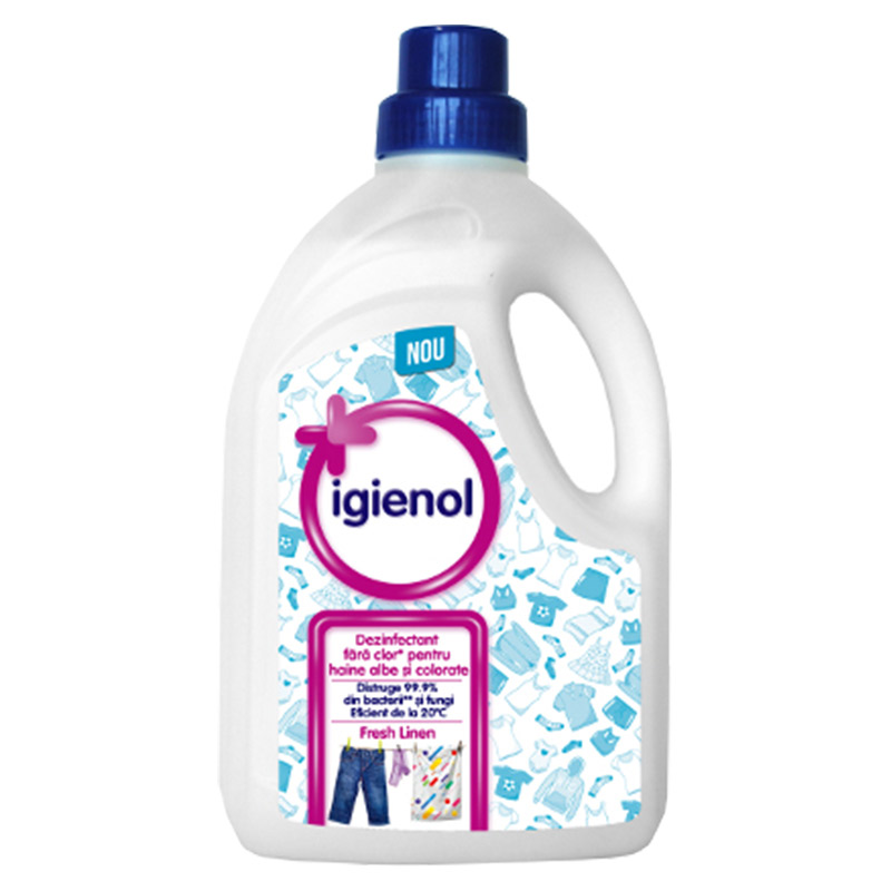 Dezinfectant lichid pentru haine Fresh Linen 1.5L, Igienol 1.5L imagine noua responsabilitatesociala.ro