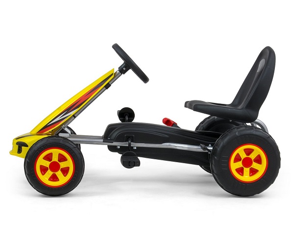 Kart cu pedale pentru copii Viper Yellow Milly Mally imagine noua responsabilitatesociala.ro