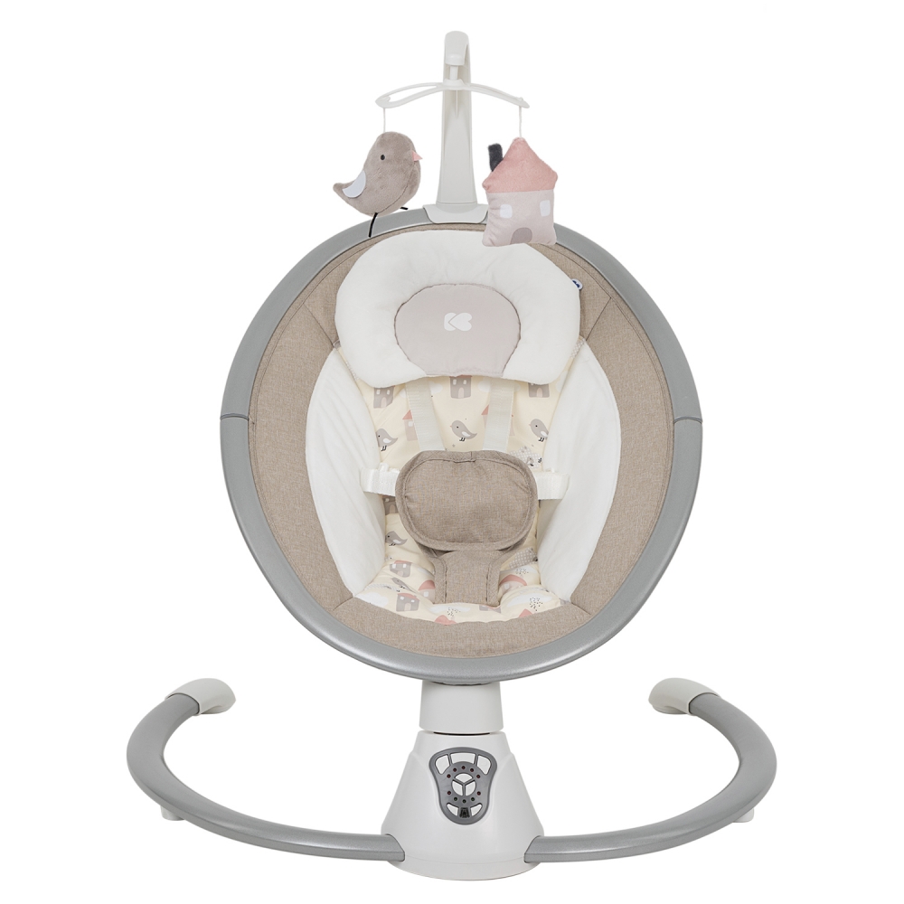 Leagan electric cu telecomandat si conectare la priza twidle beige 2020