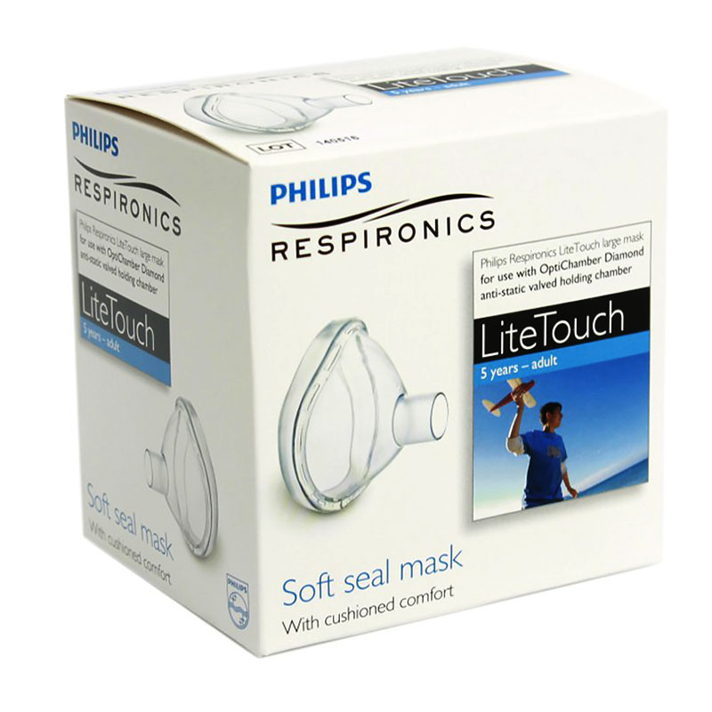 Masca large LiteTouch Philips Respironics 5 ani - adulti pentru Optichamber - 1 | YEO