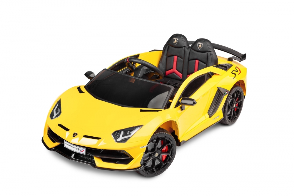 Masinuta electrica cu telecomanda Toyz Lamborghini Aventador SVJ 12V Yellow 12V imagine 2022